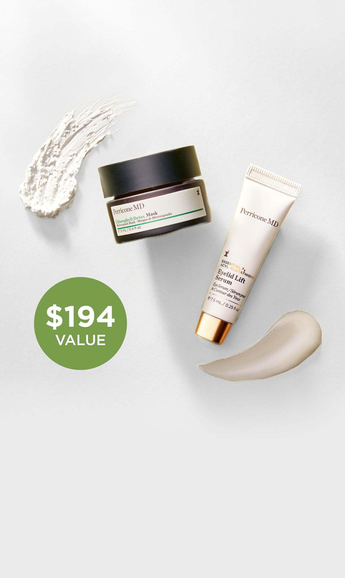 CHLOROPHYLL DETOX MASK and ESSENTIAL FX ACYL-GLUTATHIONE EYE LIFT SERUM Free Gift Image